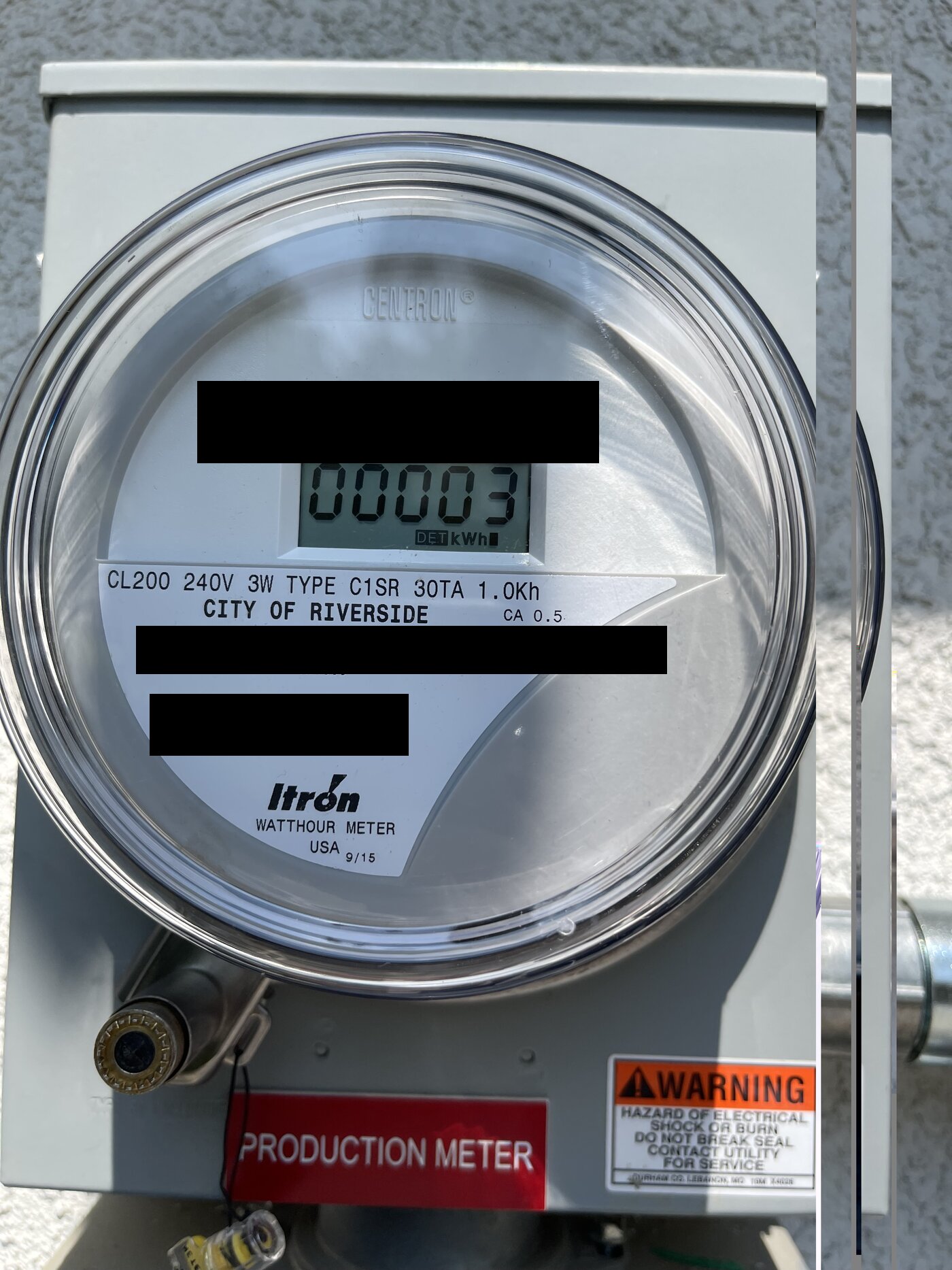 City of Riverside · Production meter